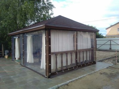 Мягкие окна беседка